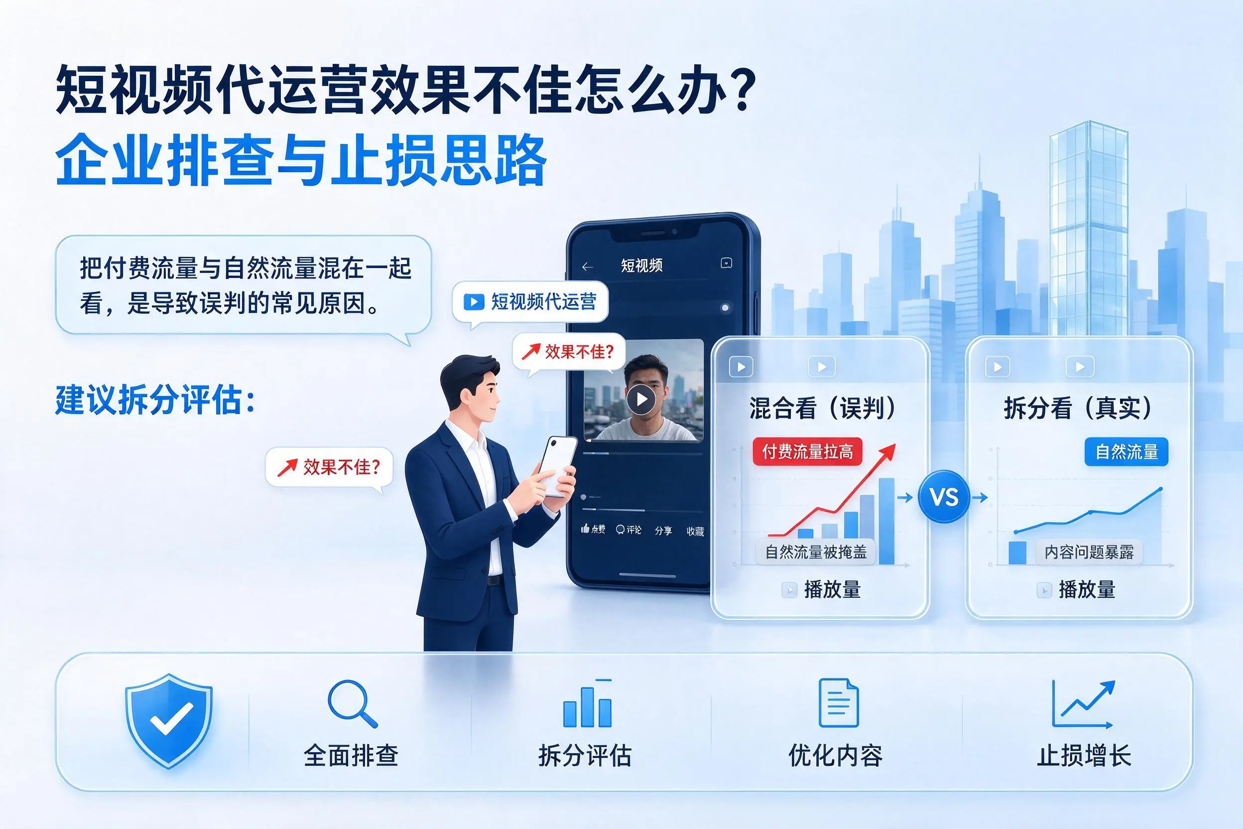 短视频代运营效果不佳怎么办？铁岭企业排查与止损思路