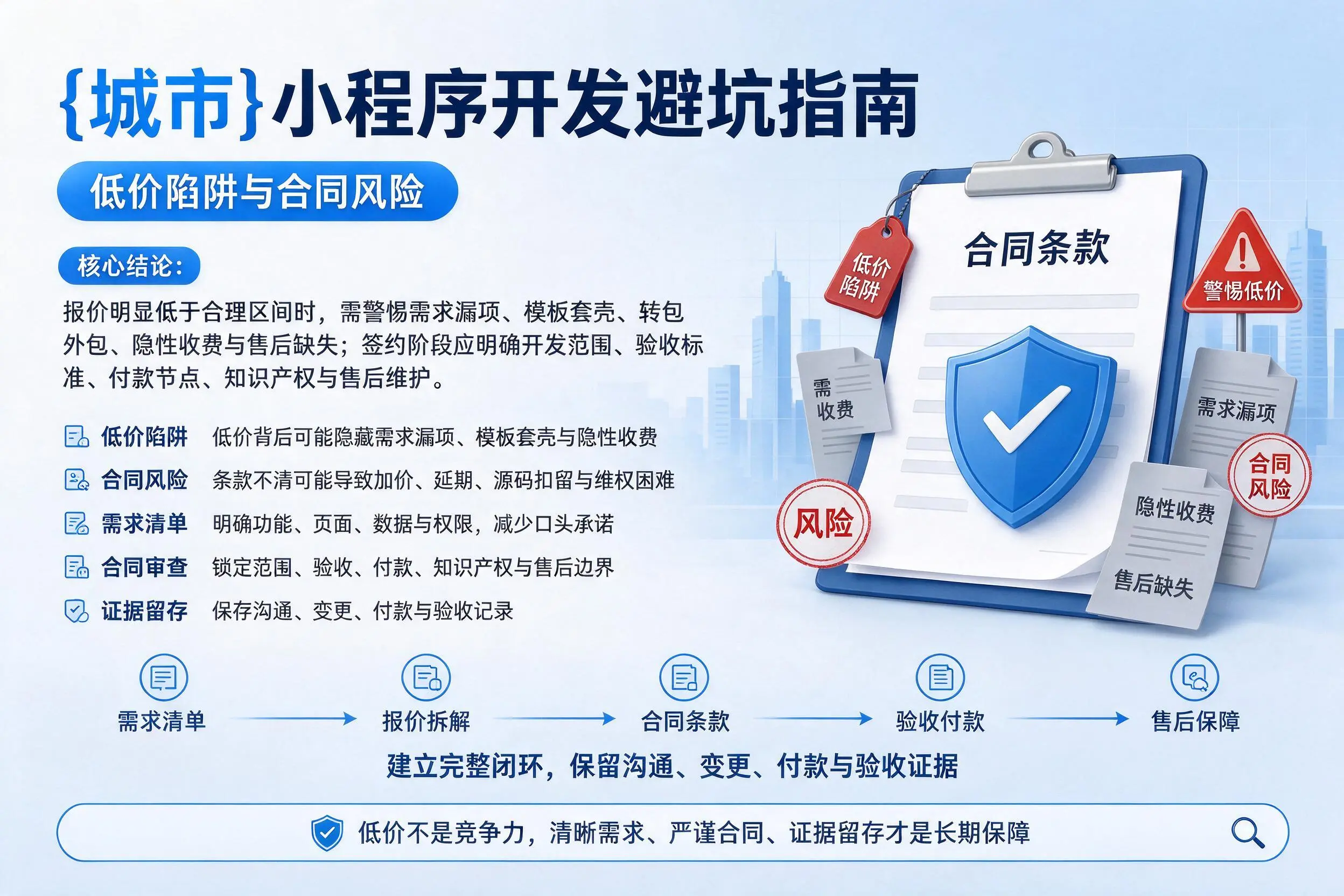 铁岭小程序开发避坑指南：低价陷阱与合同风险