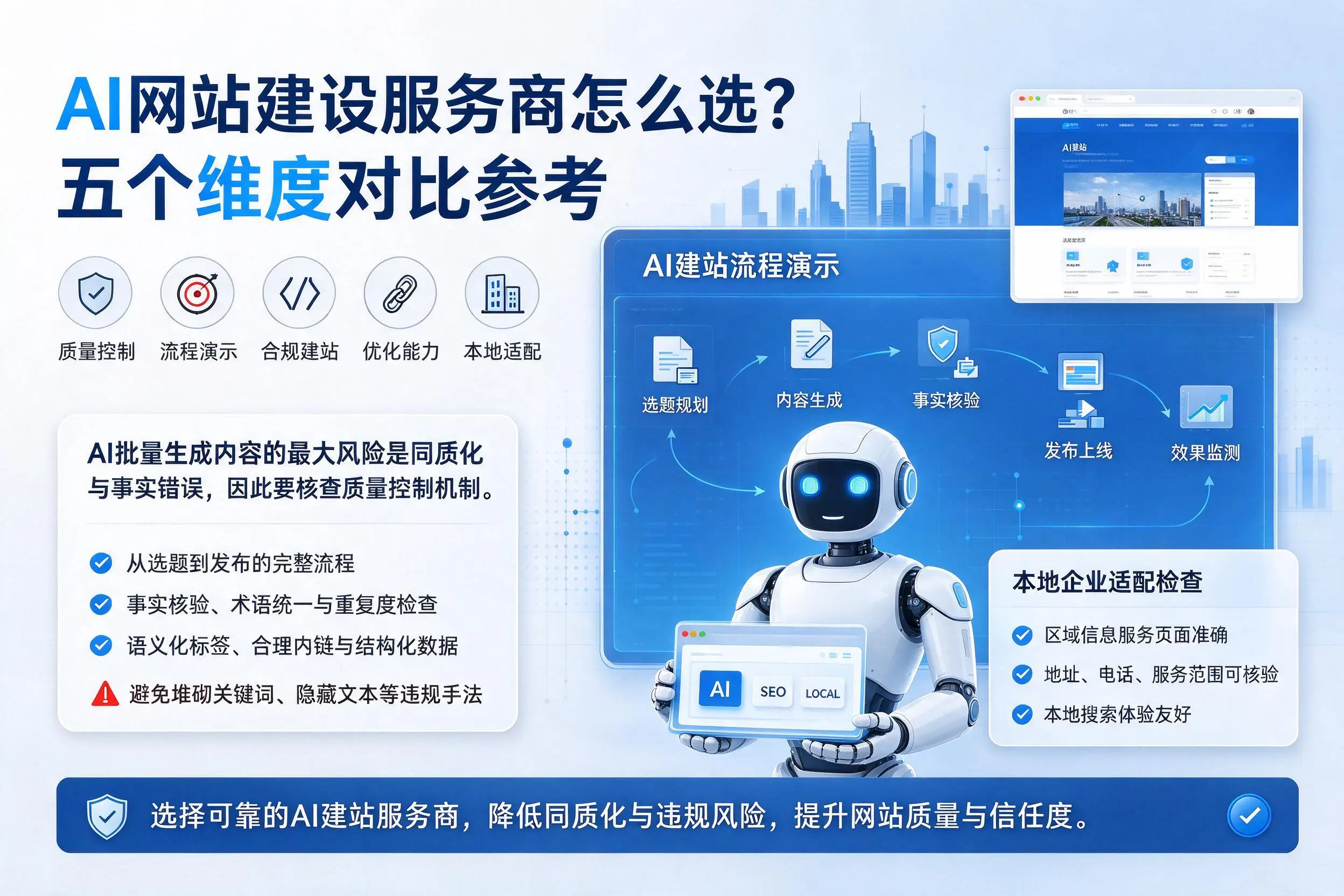 铁岭AI网站建设服务商怎么选？五个维度对比参考