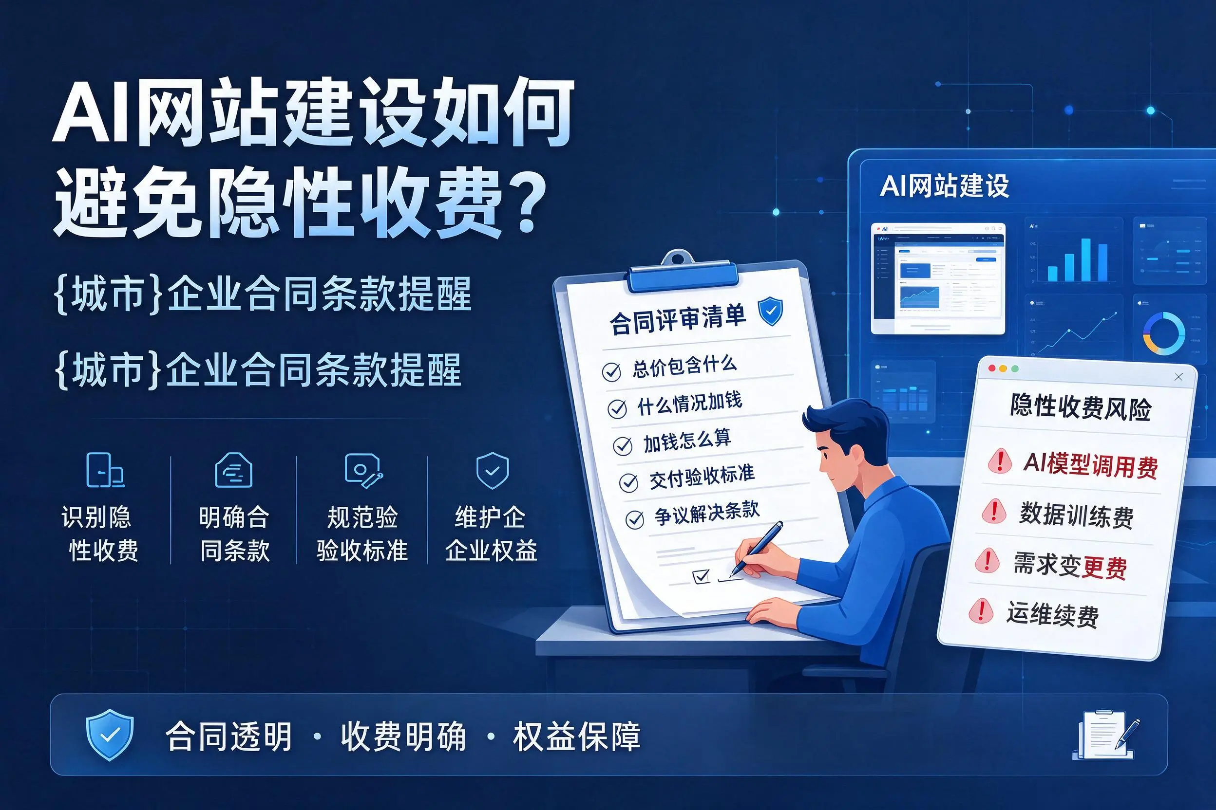 AI网站建设如何避免隐性收费?铁岭企业合同条款提醒